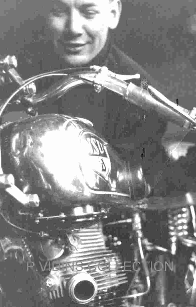 A.Vidins with a motorcycle